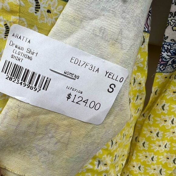 *** Aratta Silent Journey Boho Embroidered Print Top Size S (D) - Picture 11 of 15